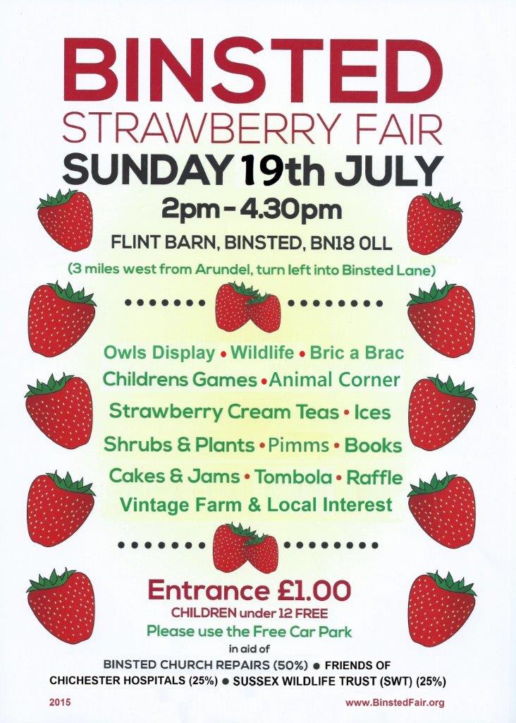 Binsted Strawberry Fair dates and times