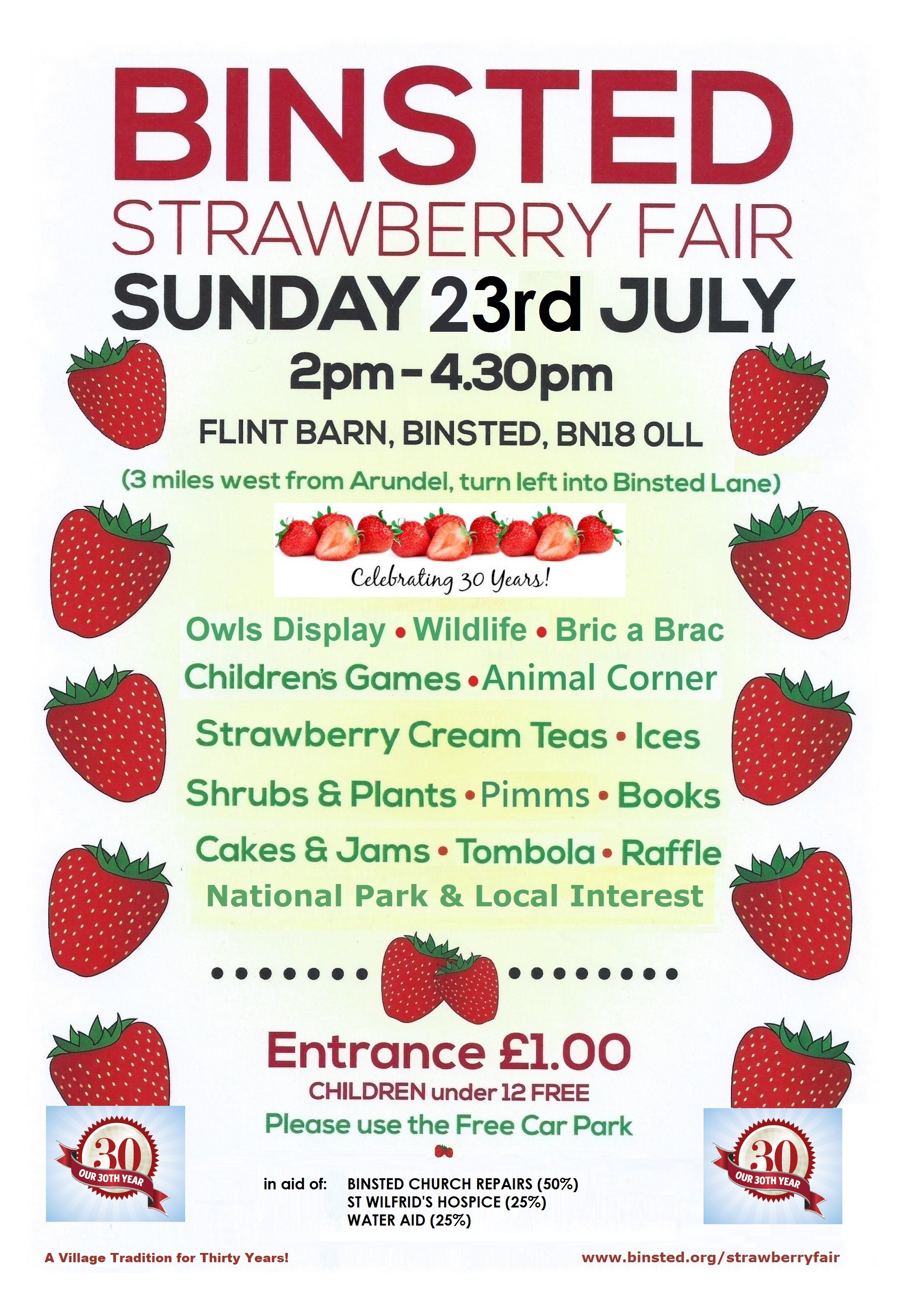 Binsted strawberry fair flyer